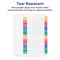 Avery A-Z Dividers for 3 Ring Binders, 26 Tabs per Set, Customizable Table of Contents, Multicolor Tabs (11125)